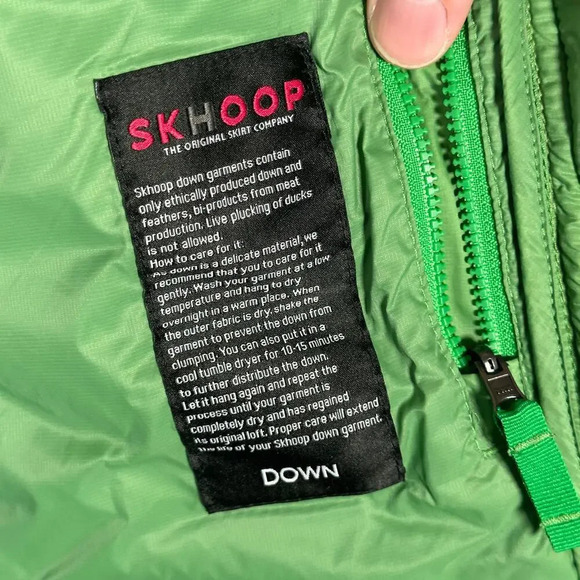 Skhoop The Lisa Jacket Down Filled Green Coat  Large - Picture 12 of 13